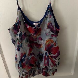 Xhilaration Red and Blue Sleeveless Crop Camisole